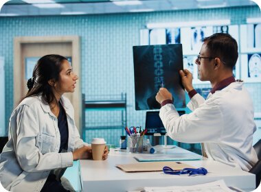 Doctor visiting patient